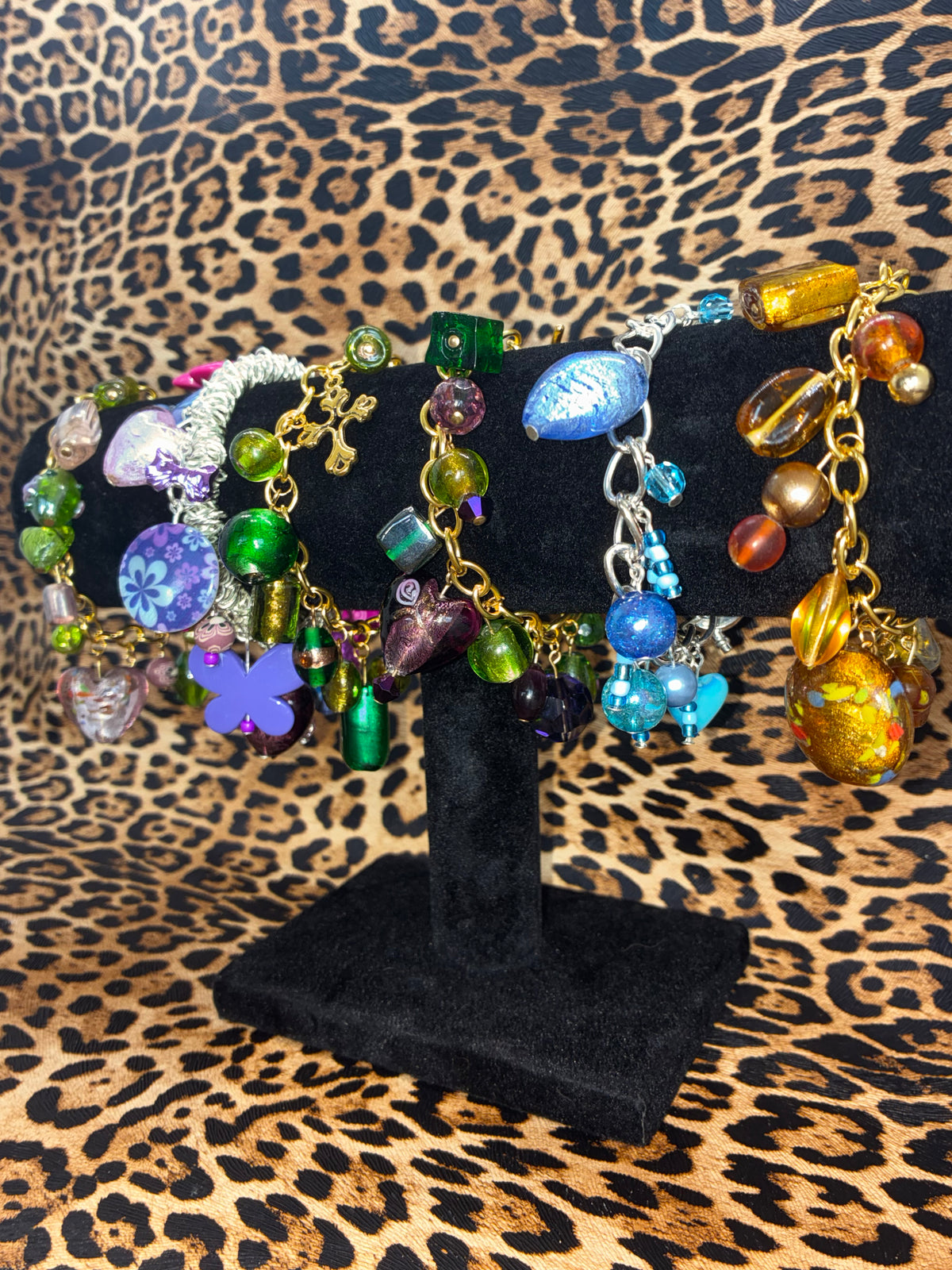 Honey Glass Bead Gold Bracelet