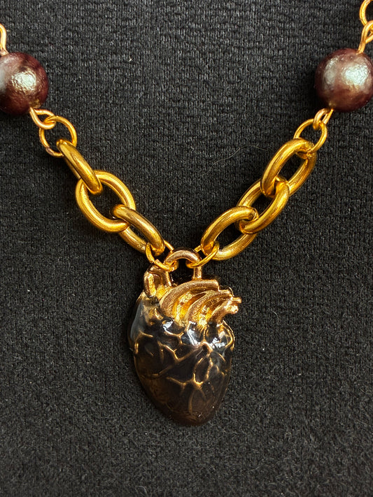 Beating Heart Gold Necklace