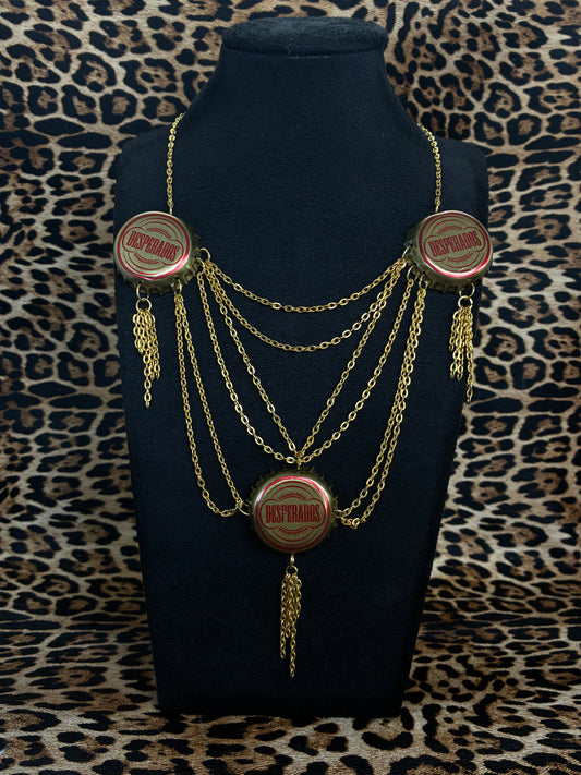 Beer Bottle Gold Necklace