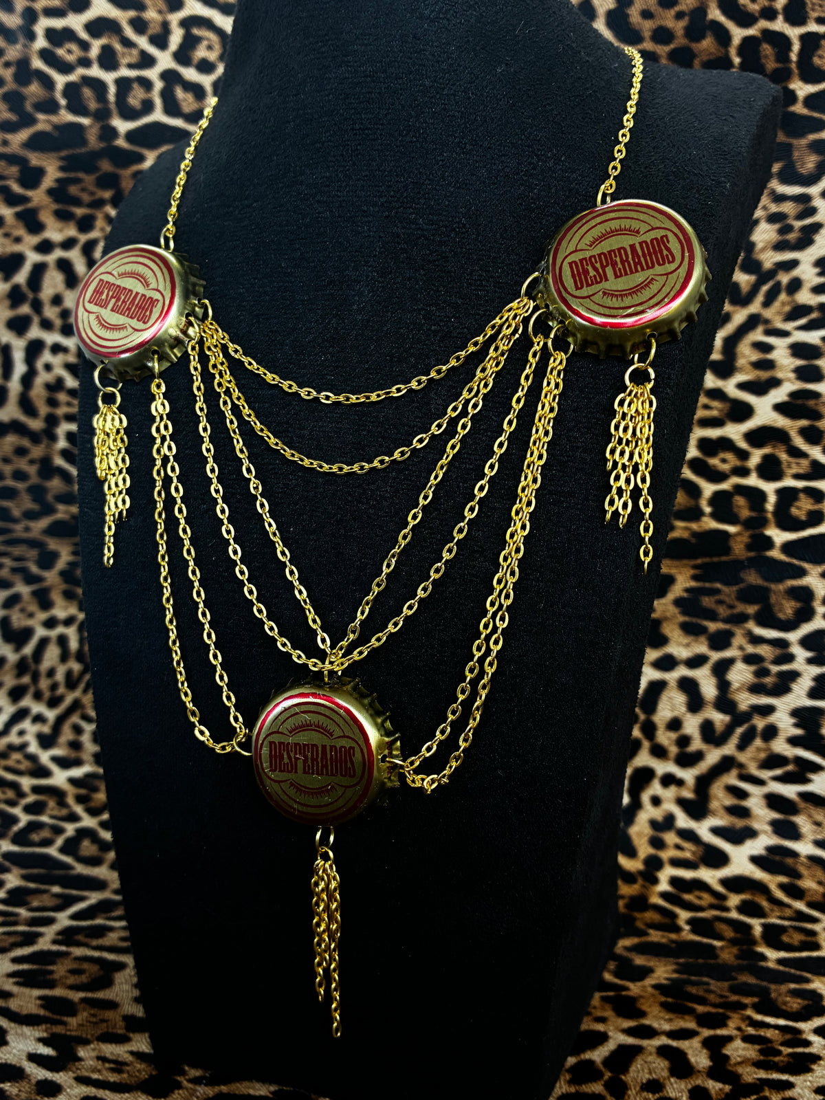 Beer Bottle Gold Necklace