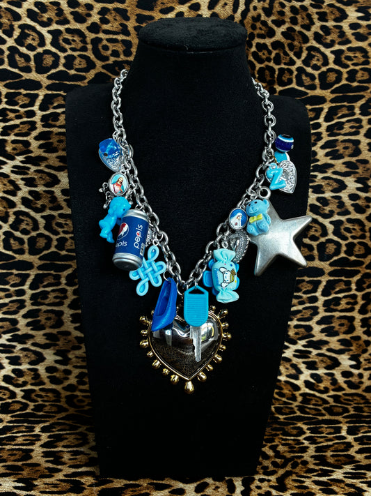 Blue ChoasCore Mixed Metal Necklace