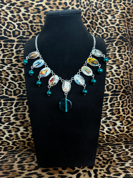 Blue Saint Necklace