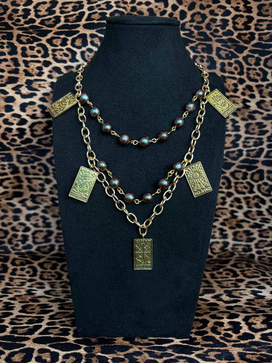 Brown Tarot Necklace