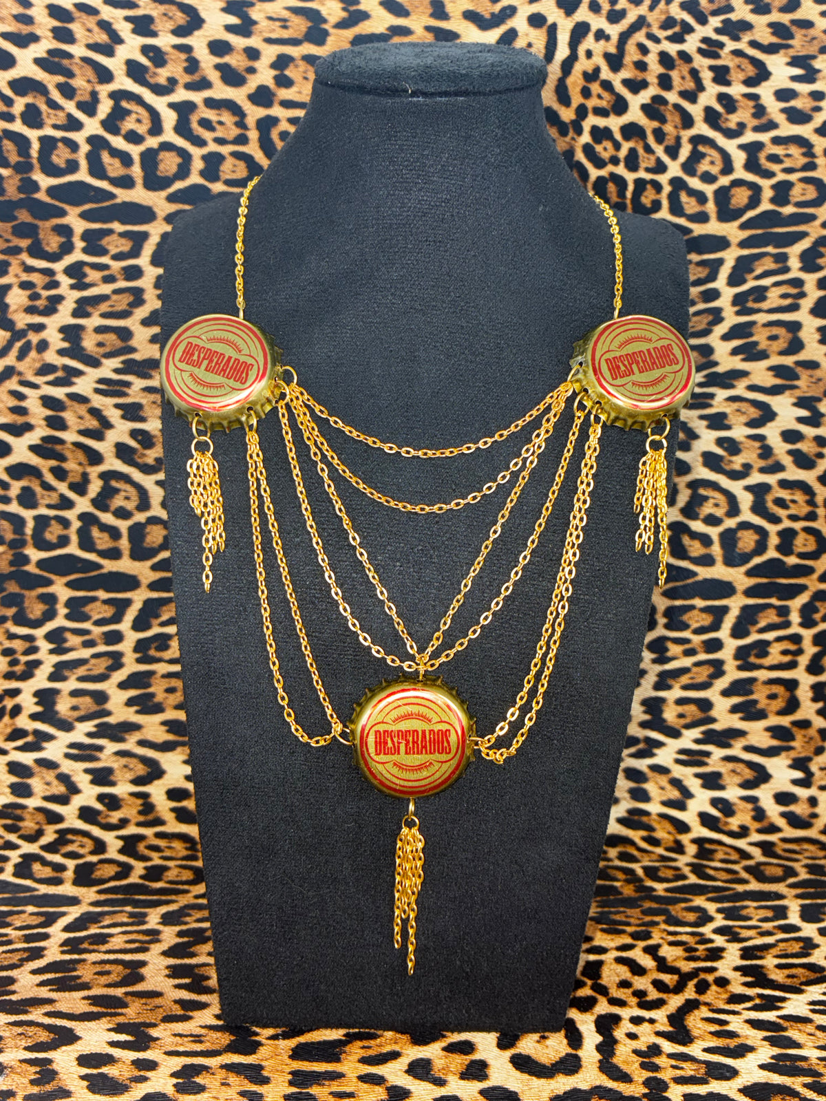 Beer Bottle Gold Necklace
