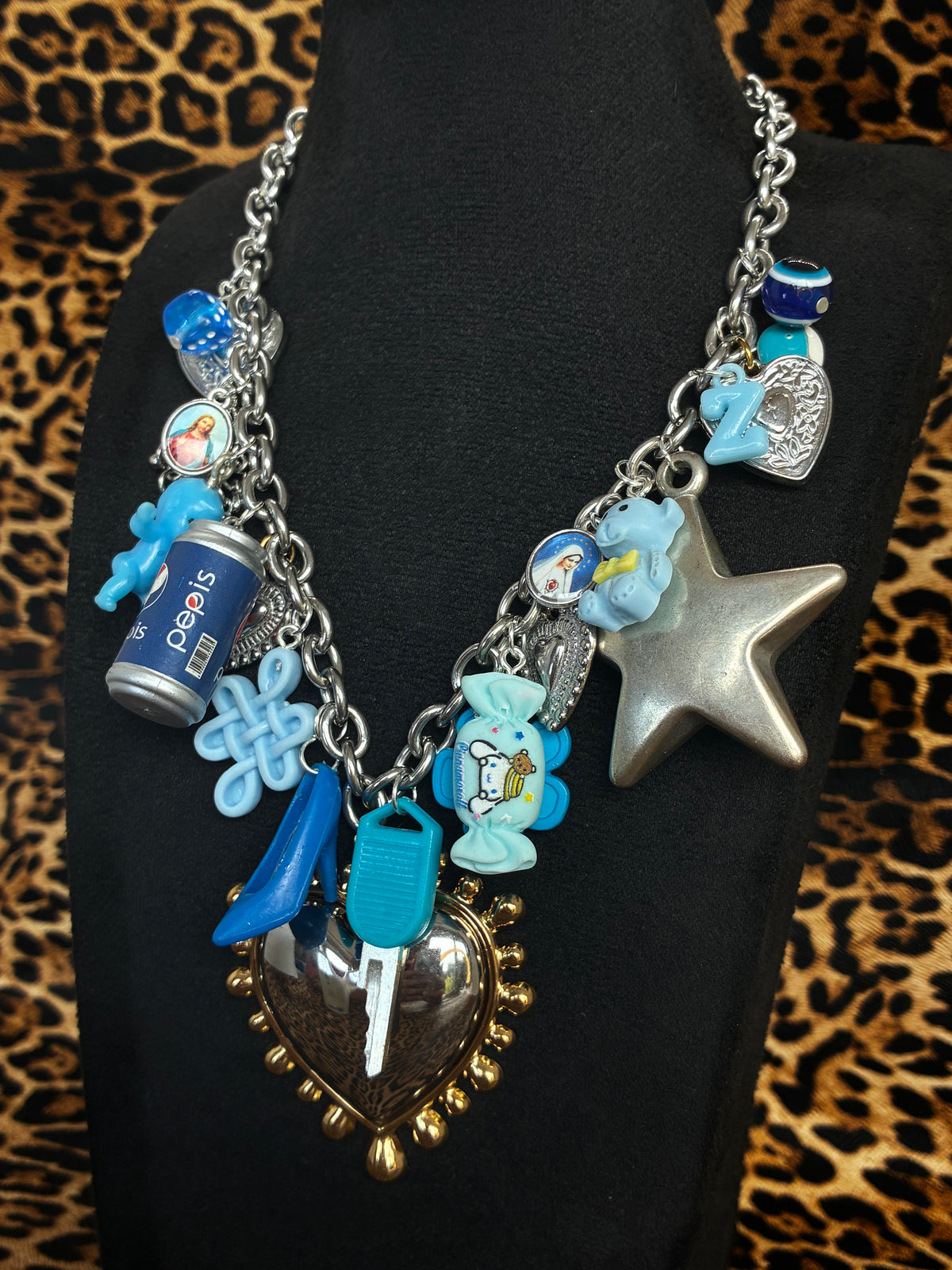 Blue ChoasCore Mixed Metal Necklace