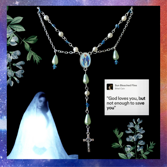 Mother Mary Rosary Necklace