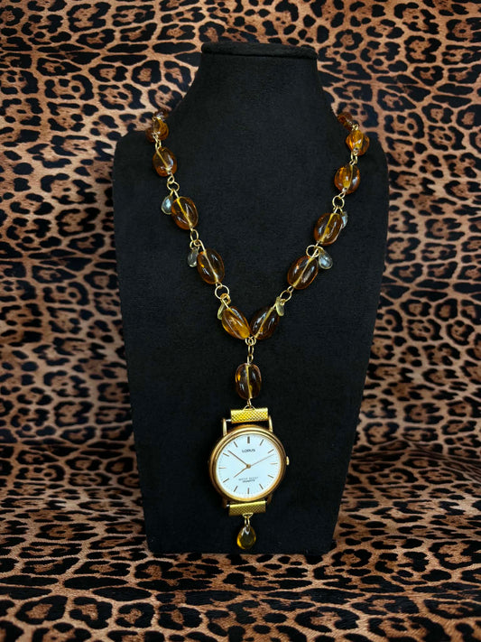Gold Watch Necklace