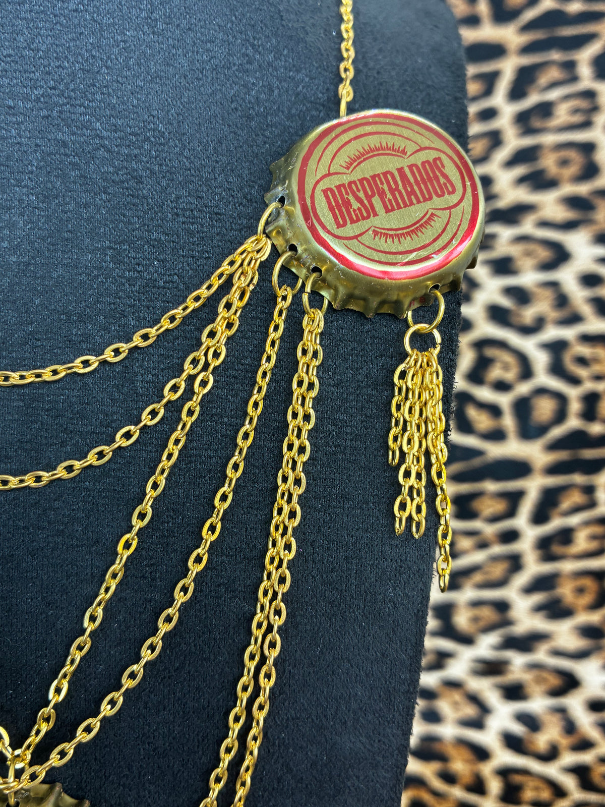 Beer Bottle Gold Necklace