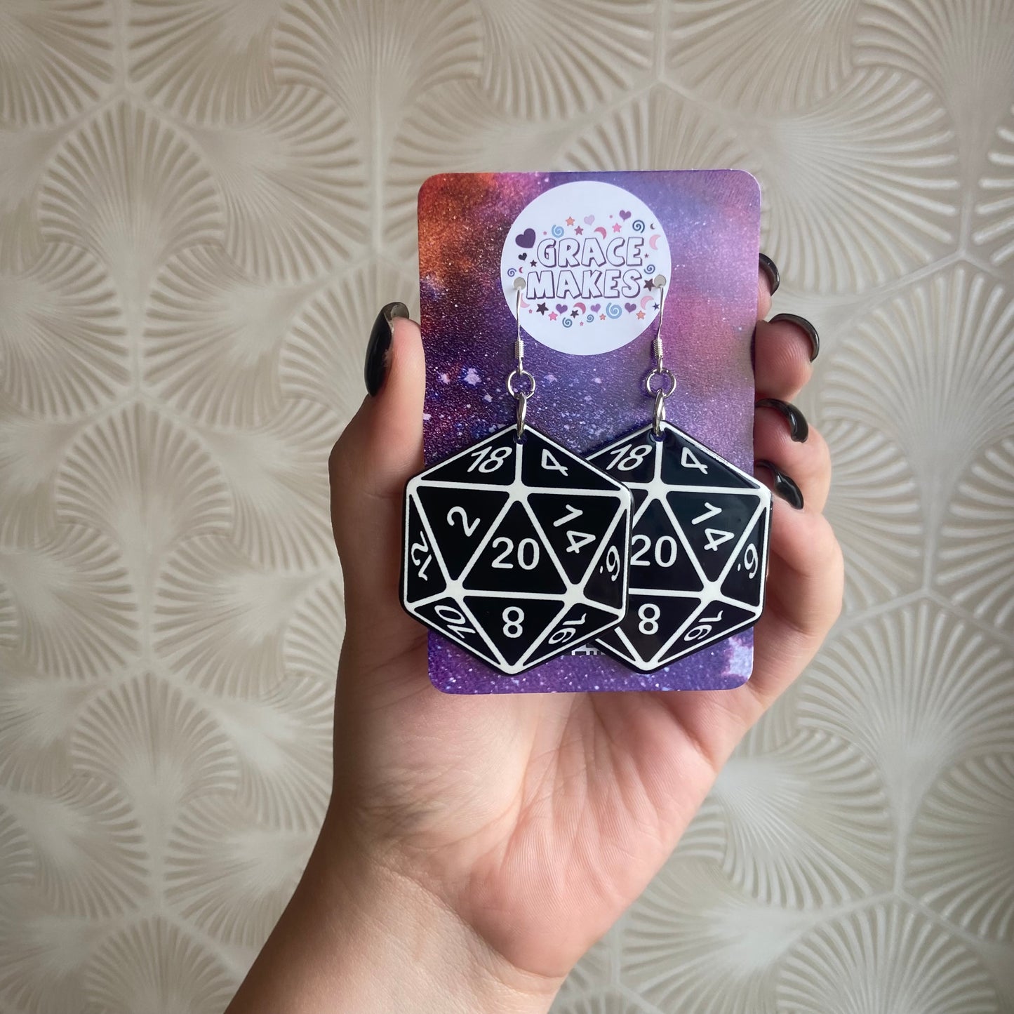 Dungeons and Dragons d20 Dice Earrings