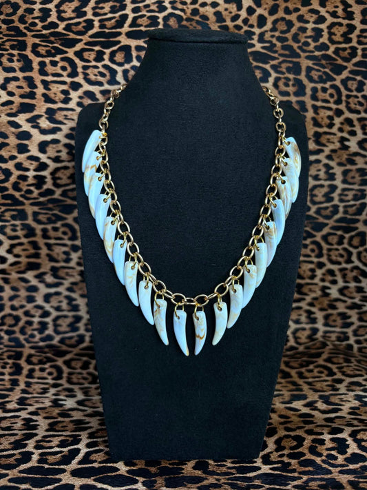Gold Shark Tooth Necklace